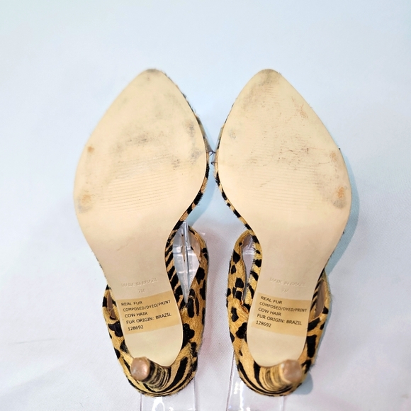 Leopard Print Stiletto Heel with Clear Strap - Picture 10 of 10